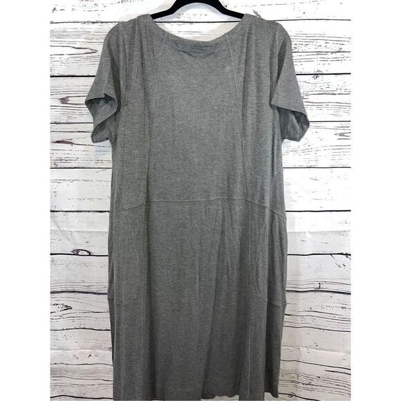 Soft Surroundings Gray Knit Midi Dress Size Large - Picture 3 of 5